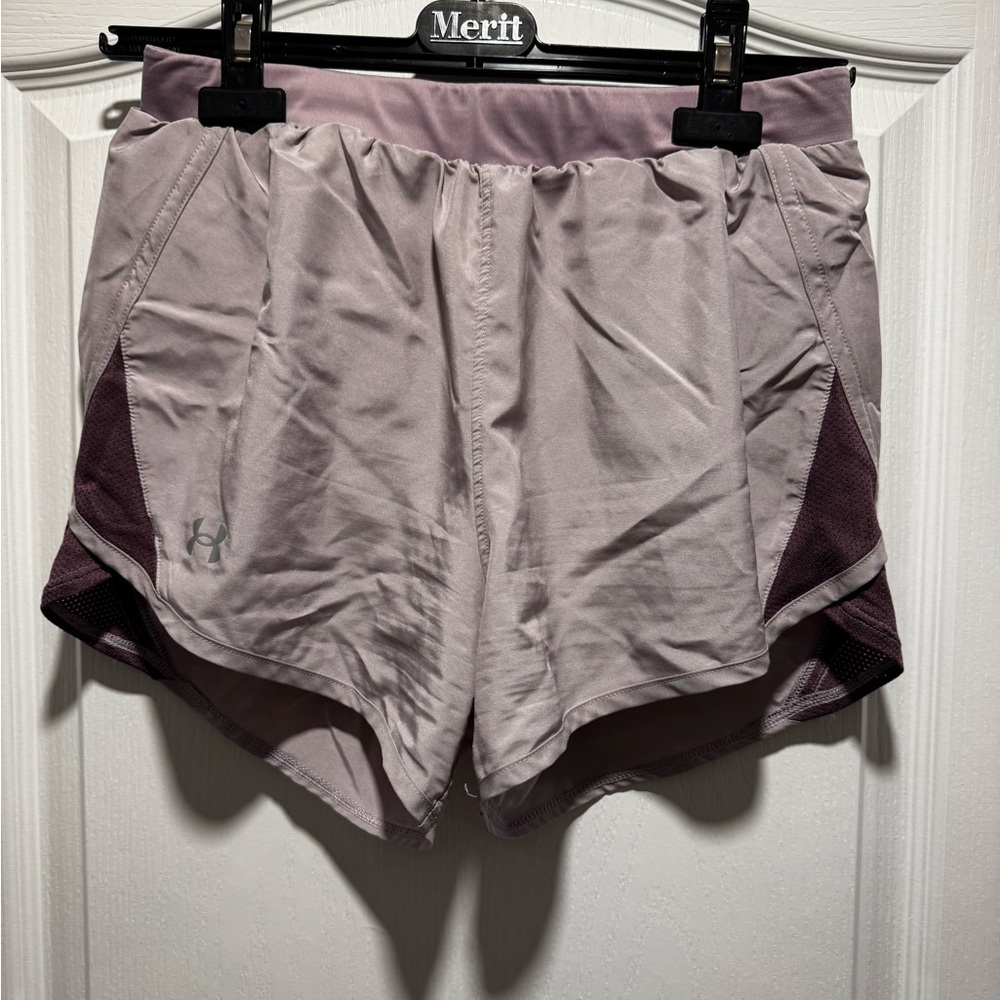 Under armor purple fitness shorts size